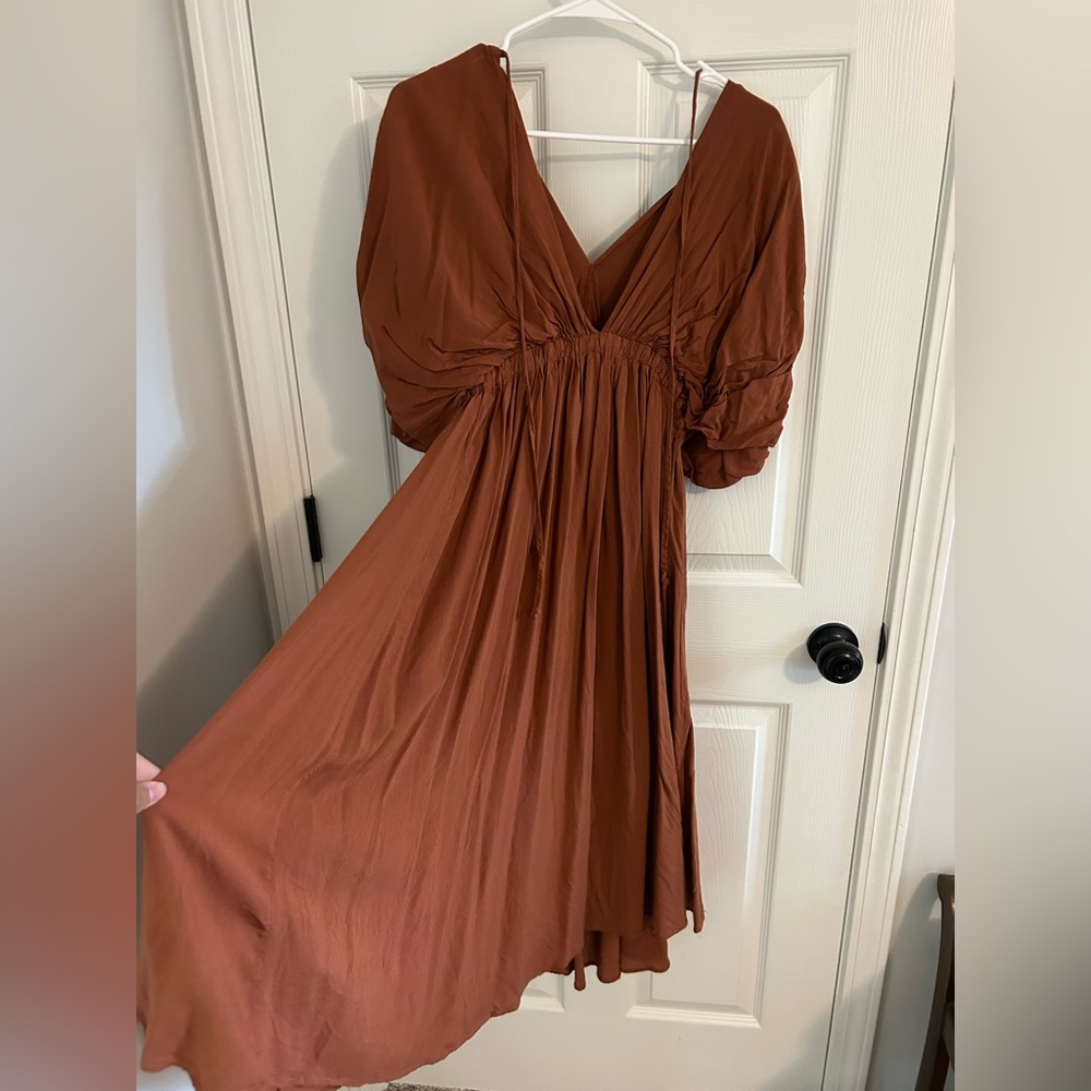 Rust orange dress🍊
